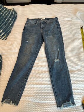 Nicole Miller Skinny Distressed Blue Jeans